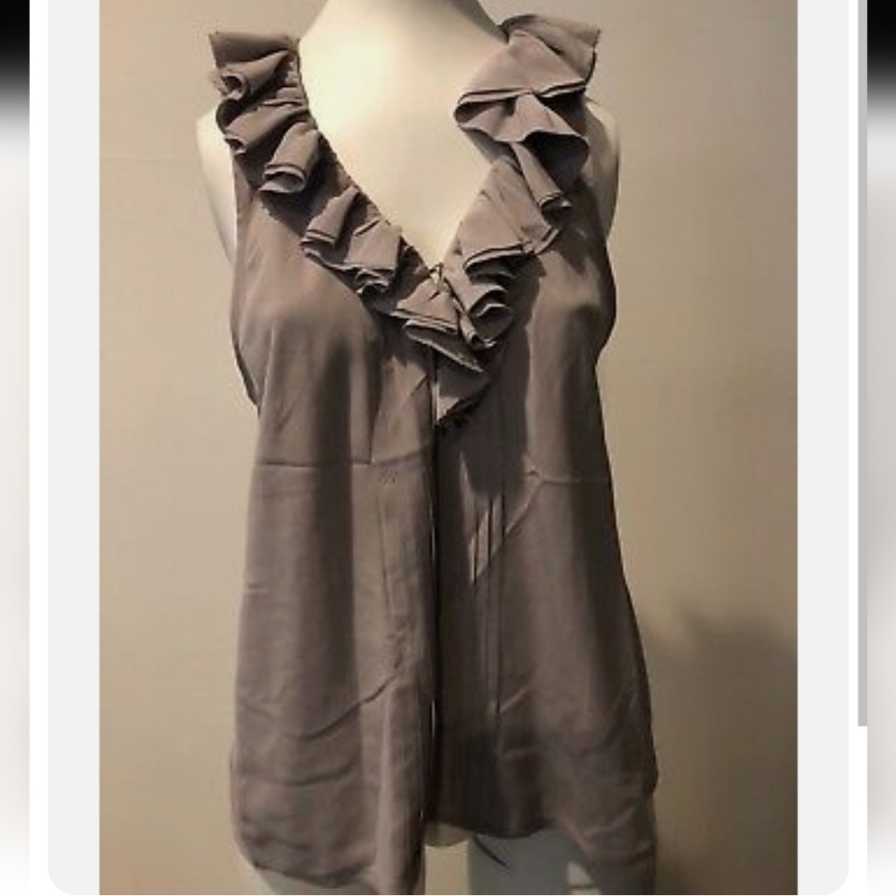 Joie Ruffle Silk Tank Size Small